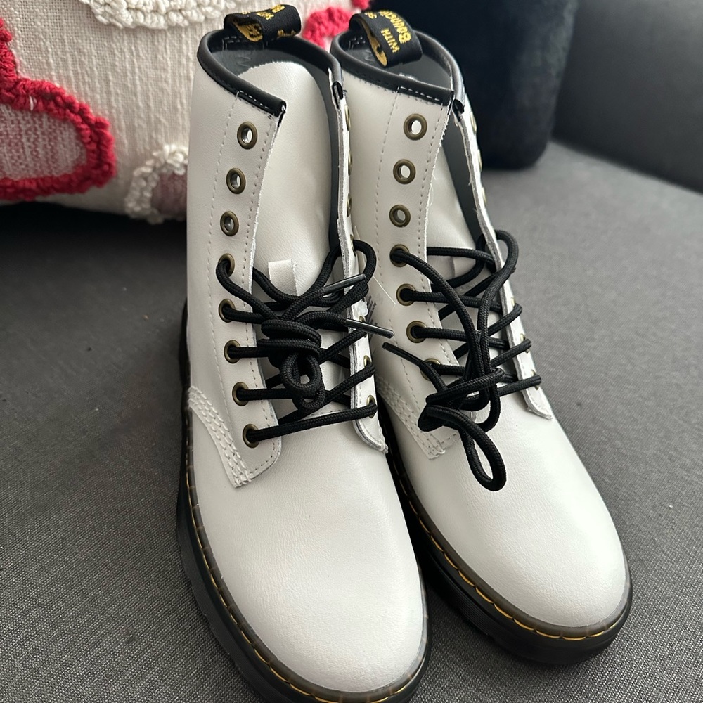 Dr. Martens Zavala White Combat Boot